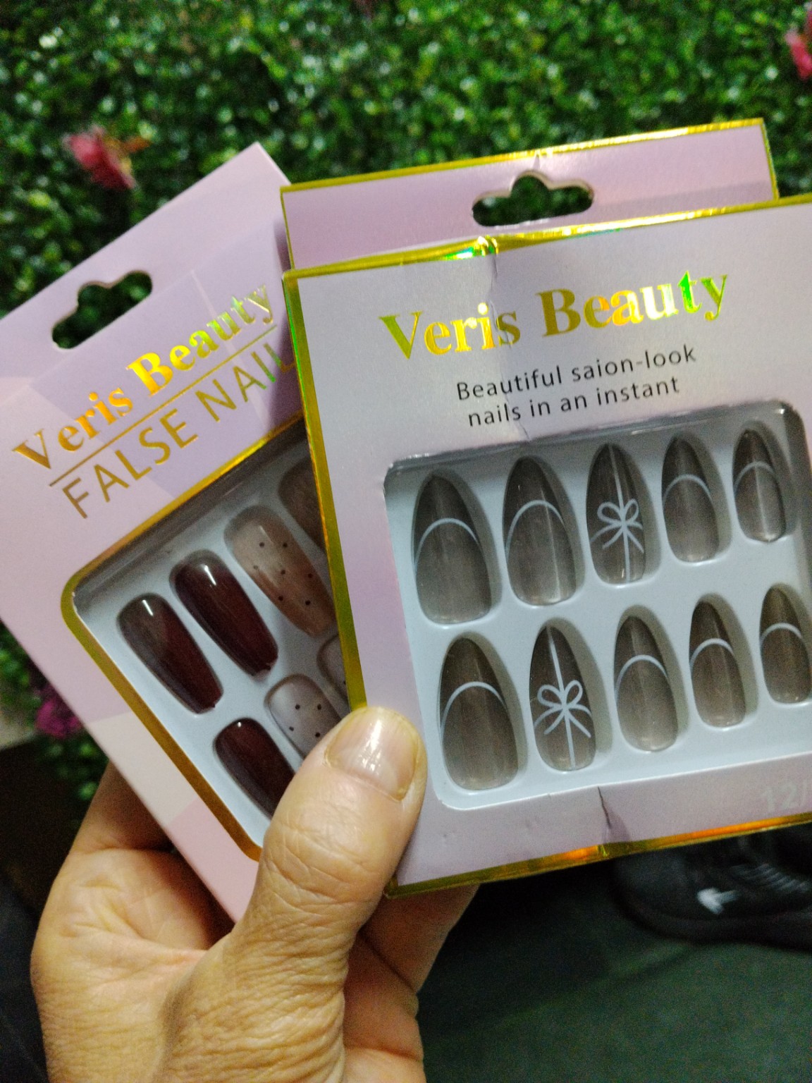 Foto de Cartela de unhas postiças decoradas - 12 peças