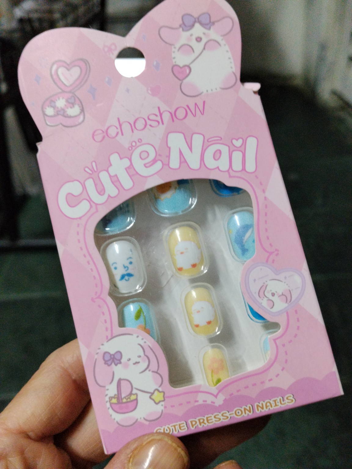 Foto de Cartela infantil de unhas postiças decoradas cute nail